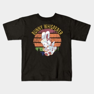 bunny whisperer bunny lover Kids T-Shirt